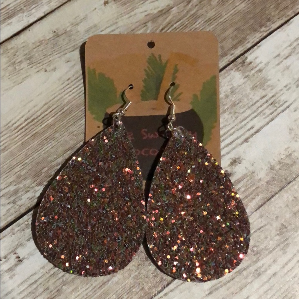 Multi Glitter Teardrop Earrings